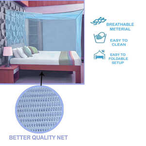 LOTUS QUEEN SIZE SQUARE MOSQUITO NET | R-10 - Image 