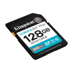 KINGSTON CANVAS GO PLUS SD MEMORY CARD 128GB | SDG4/128GB - Image 