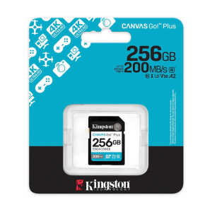 KINGSTON CANVAS GO PLUS SD MEMORY CARD 256GB | SDG4/256GB - Image 