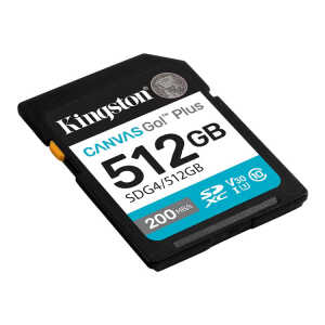 KINGSTON CANVAS GO PLUS SD MEMORY CARD 512GB | SDG4/512GB - Image 