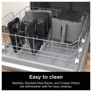 NINJA 10QT 6 IN 1 DOUBLE STACK AIR FRYER WITH TWO XL BASKETS | SL401 - Image 