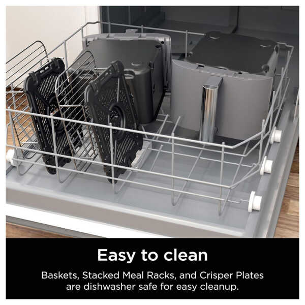 NINJA 10QT 6 IN 1 DOUBLE STACK AIR FRYER WITH TWO XL BASKETS | SL401 - Image 