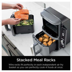 NINJA 10QT 6 IN 1 DOUBLE STACK AIR FRYER WITH TWO XL BASKETS | SL401 - Image 