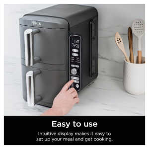 NINJA 10QT 6 IN 1 DOUBLE STACK AIR FRYER WITH TWO XL BASKETS | SL401 - Image 