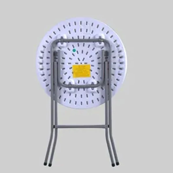 PLASTIC WHITE ROUND FOLDABLE TABLE | YCZ-61R - Image 
