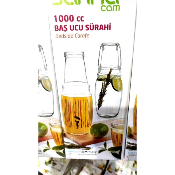 SARINA 1 LITER GLASS CARAFE | S-127 - Image 