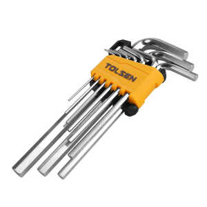 TOLSEN 9PCS LONG ARM HEX KEY SET | 20048 - Image 
