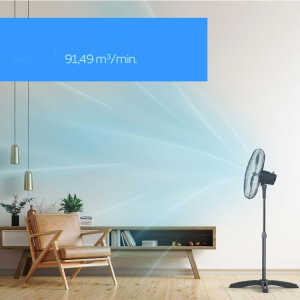 NAVIA 18" PEDESTAL FAN WITH METAL BLADES 127V | A18 - Image 