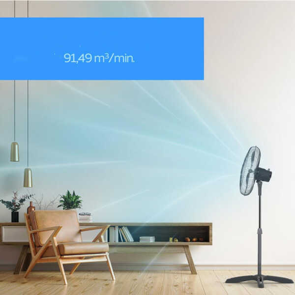 NAVIA 18" PEDESTAL FAN WITH METAL BLADES 127V | A18 - Image 