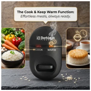 BERKLAYS 15 CUPS BLACK RICE COOKER | BRIZ285BK.16 - Image 