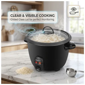 BERKLAYS 15 CUPS BLACK RICE COOKER | BRIZ285BK.16 - Image 