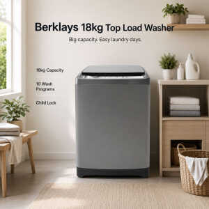 BERKLAYS 18KG TOPLOAD WASHER WITH IMPELLER 110V | BW18TOPSR - Image 