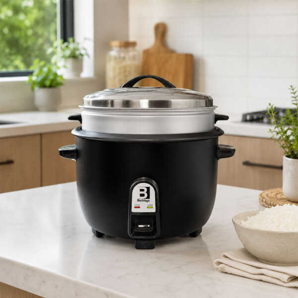 BERKLAYS 35 CUPS RICE COOKER W/STREAMER | BZIZ565BK.16 - Image 