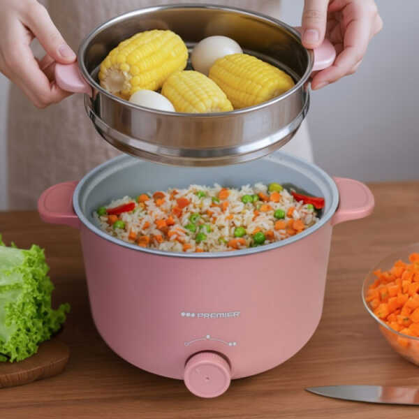 PREMIER 2L MULTI COOKER W/ STEAMER 900W | ED-8337 - Image 