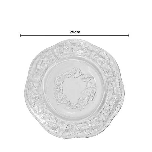 GLASS PLATE ROUND 25CM | EEM-10S - Image 
