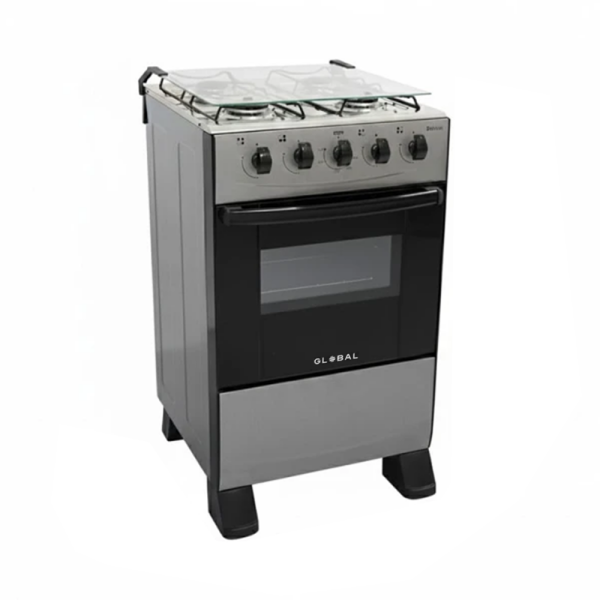 GLOBAL DELICATO 20" 4 BURNERS GAS RANGE SILVER | GB4PSILVER - Image 