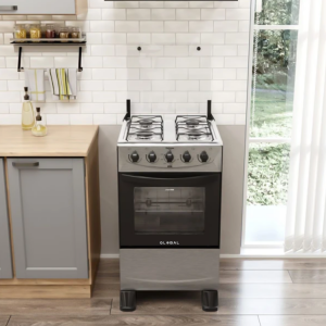 GLOBAL DELICATO 20" 4 BURNERS GAS RANGE SILVER | GB4PSILVER - Image 
