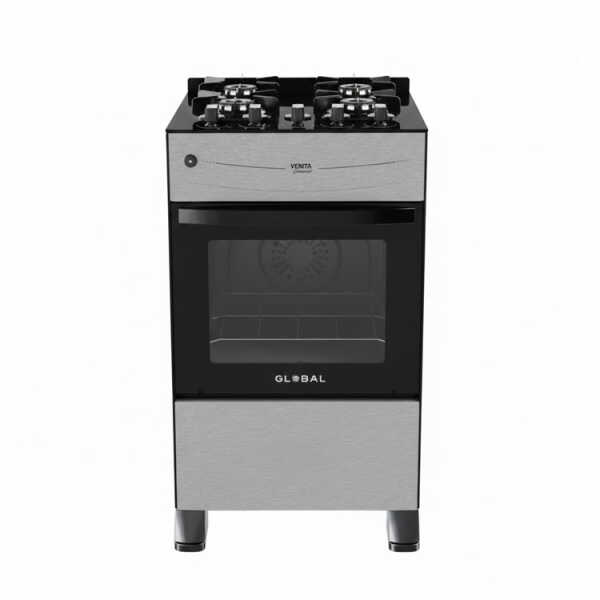 GLOBAL VERITA GOURMET 20" 4 BURNERS GASRANGE SILVER | GBTG4S - Image 