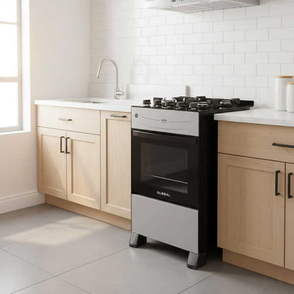 GLOBAL VERITA GOURMET 20" 4 BURNERS GASRANGE SILVER | GBTG4S - Image 