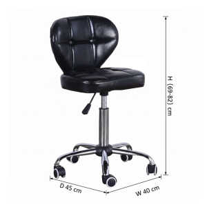 SWIVEL BAR CHAIR BLACK H69-82CM | HY7003 - Image 