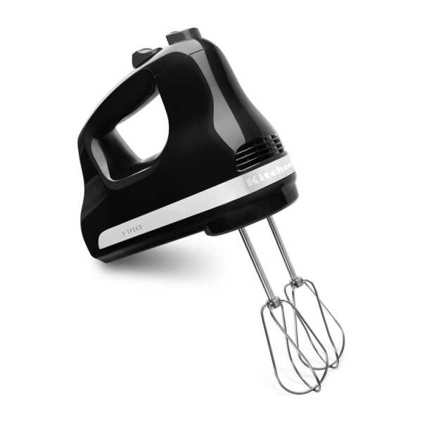 KITCHENAID ULTRA POWER 3-SPEED HAND MIXER BLACK | KHM312OB - Image 