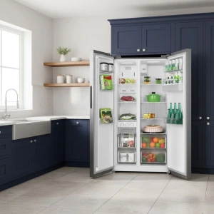 MIDEA 18 CU.FT SIDE BY SIDE REFRIGERATOR SILVER 115V | MDRS710FGG46INVWD - Image 