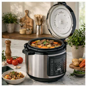 MOI 5.2 QT ELECTRIC PRESSURE COOKER STAINLESS STEEL | MPCE52SSGM - Image 
