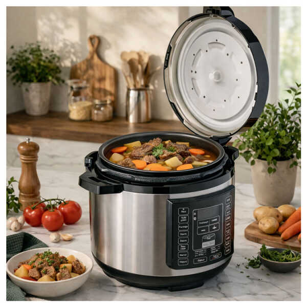 MOI 5.2 QT ELECTRIC PRESSURE COOKER STAINLESS STEEL | MPCE52SSGM - Image 