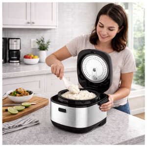 MOI INDUCTION RICE COOKER 5L 1150W STAINLESS STEEL | MRCD15CDCGGM - Image 