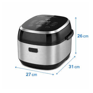 MOI INDUCTION RICE COOKER 5L 1150W STAINLESS STEEL | MRCD15CDCGGM - Image 