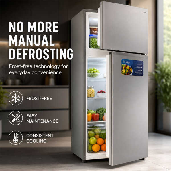 PREMIER 10.5 CUFT FROST FREE REFRIGERATOR, SS | NV-9012R2F105SN1 - Image 