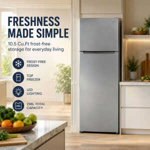PREMIER 10.5 CUFT FROST FREE REFRIGERATOR, SS | NV-9012R2F105SN1 - Image 
