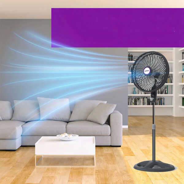 VORTEX 18" PEDESTAL FAN BLACK 127V | P180 - Image 