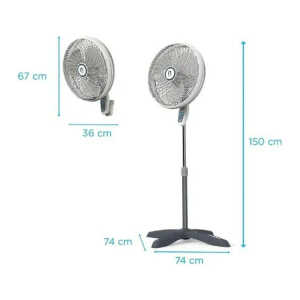 NAVIA 18" 2 IN 1 PEDESTAL AND WALL FAN WITH REMOTE 127V | P1833 - Image 
