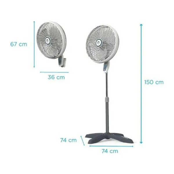 NAVIA 18" 2 IN 1 PEDESTAL AND WALL FAN WITH REMOTE 127V | P1833 - Image 