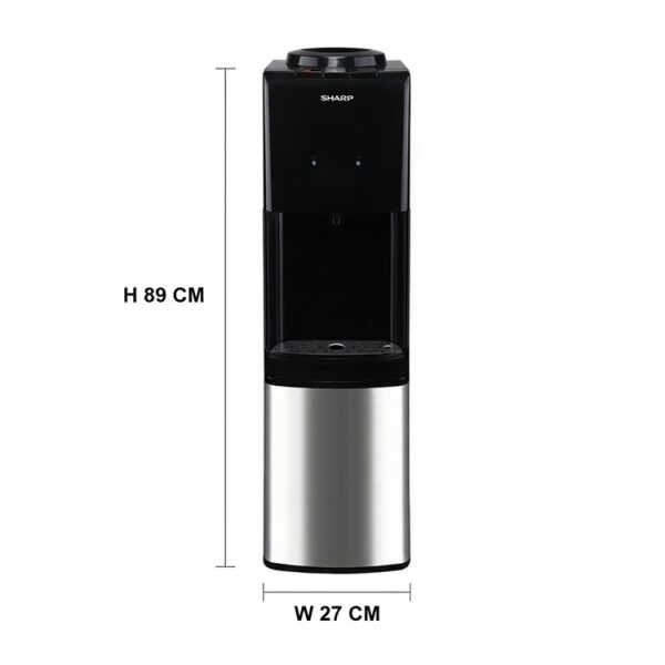 SHARP HOT & COLD WATER DISPENSER 115V BLACK/SILVER | SHA-1242S - Image 