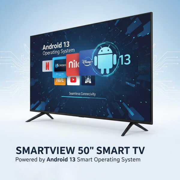 SMARTVIEW 50" LED 4K UHD SMART TV 100-240V (2025) | SMVQ50BTATSC - Image 