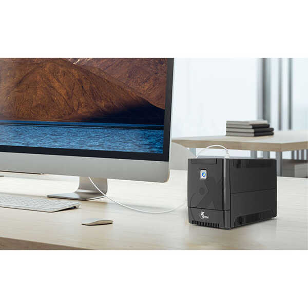 XTECH UPS WITH AUTOMATIC VOLTAGE REGULATOR 700VA/375W | XTP-751 - Image 
