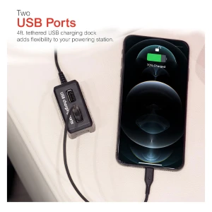GE 8-OUTLET SURGE PROTECTOR W/ USB TETHER 4FT CORD BLACK | 34117 - Image 