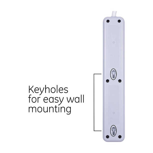 GE 6-OUTLET SURGE PROTECTOR 2 PACK WHITE | 46867 - Image 