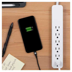 GE 6-OUTLET SURGE PROTECTOR 2 PACK WHITE | 46867 - Image 