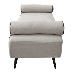 FRANCIA OTTOMAN VELVET MUSTARD STOOL CREAM | 88790 - Image 