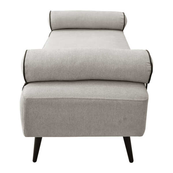 FRANCIA OTTOMAN VELVET MUSTARD STOOL CREAM | 88790 - Image 