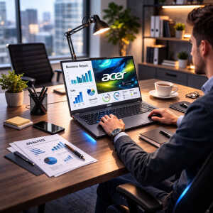 ACER LAPTOP 15.3" i5-1334U 8GB DDR5, 256GB SSD, W11, STEEL GRAY | AG15-51P-510U - Image 