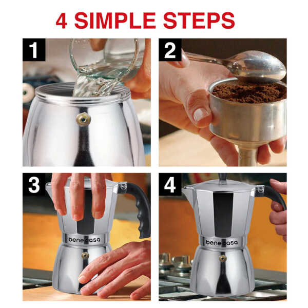 BENE CASA 6 CUPS ESPRESSO MAKER | BC-58220 - Image 