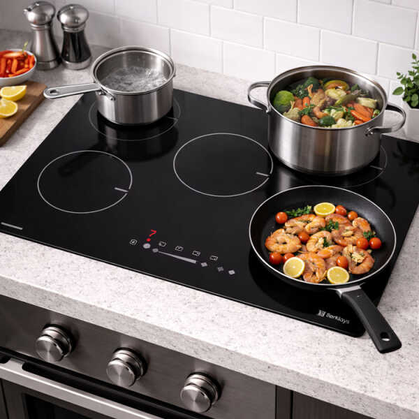 BERKLAYS BUILT-IN ELECTRIC 5 BURNERS COOKTOP | BIND905Z.26 - Image 