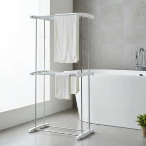 2 TIER BATHROOM TOWEL RACK | C11605 - Image 