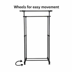 MULTI PURPOSE CLOTING RACK W/ SHELF | C128643 - Image 