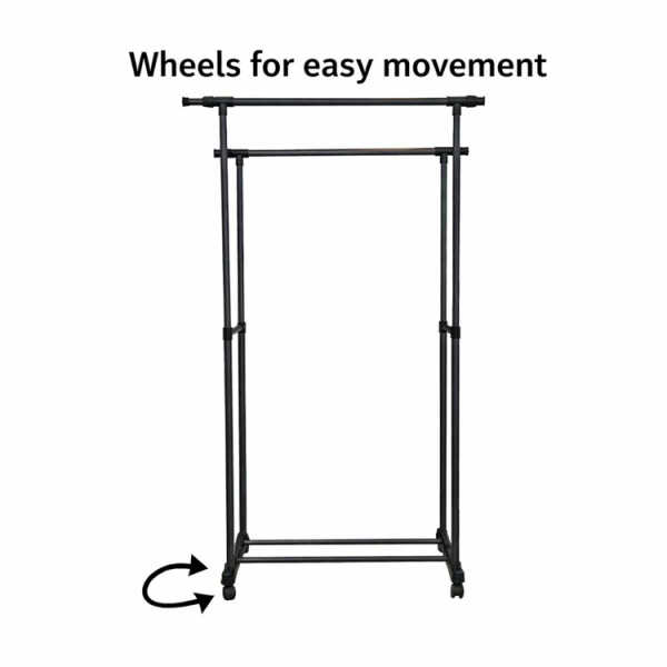 MULTI PURPOSE CLOTING RACK W/ SHELF | C128643 - Image 
