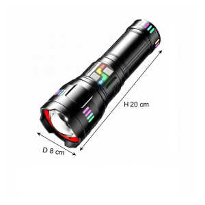 AFCAT ALUMINUM ALLOY STRONG LIGHT FLASHLIGHT | C15G01 - Image 